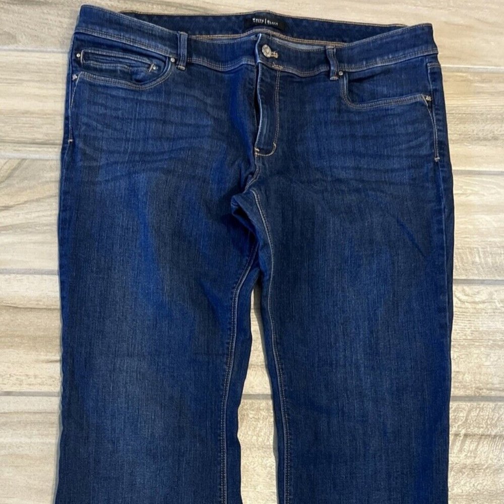 White House Black Market denim blue jeans Boot Leg 14S